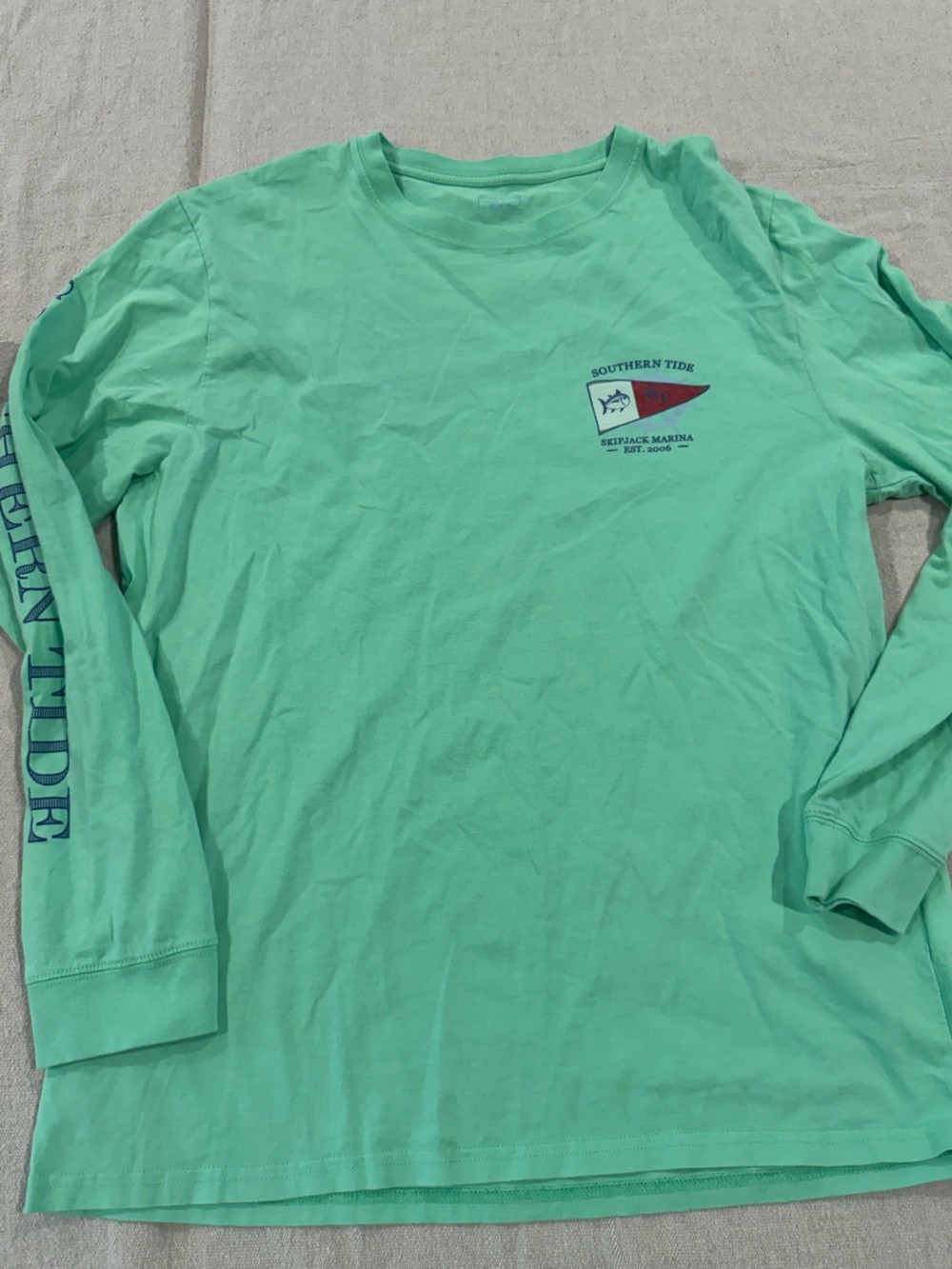 Southern Tide Long-Sleeve Tee in Mint